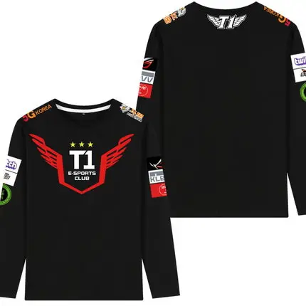 

[STOCK] Game LOL S7 Spring Team SKT T1 Players Uniform Pullover Faker Men's t-shirt Cotton Top Tee New XS-4XL Plus sizes