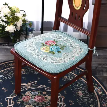 

Blue Velvet Fabric Chair Pad Office Study Stool Cushion Kithcen Chair Seat Cushion Universal Back Seat Cushions Soft Sofa Pillow
