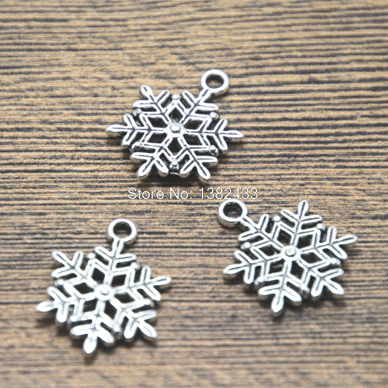 

20pcs snowflake charms silver tone snowflake charm pendants 17x22mm