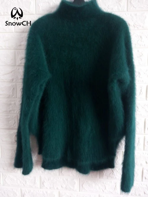 Натуральный норковый кашемировый свитер, женские кашемировые пуловеры, норковая шуба, водолазка, свитер размера плюс S306
