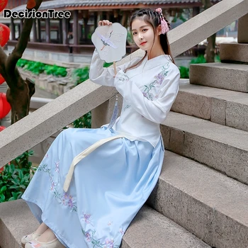 

2020 dance costumes woman long sleeves top chinese classical dance costume water girl hanfu princess dress ancient fairy