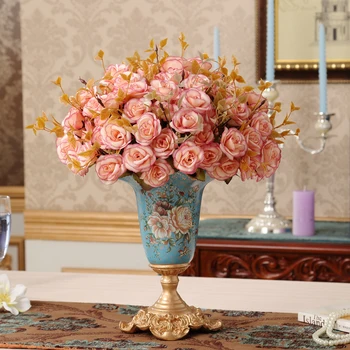 

European court room decoration flower vase Vintage Wedding Gift vase floral resin