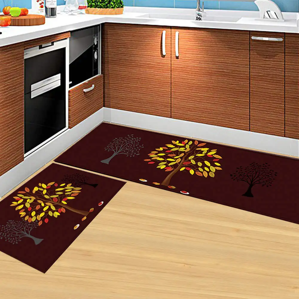 Кухонный коврик с мультяшным принтом для пола, мягкий кухонный ковер, кухонный ковер, коврики для приготовления пищи для детской комнаты, напольный коврик - Цвет: 14