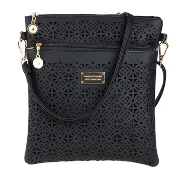 

Casual Women Messenger Bags 2019 Mini PU Hollow Out Crossbody Bags Ladies Shoulder Purse and Handbags bolsas feminina Clutches