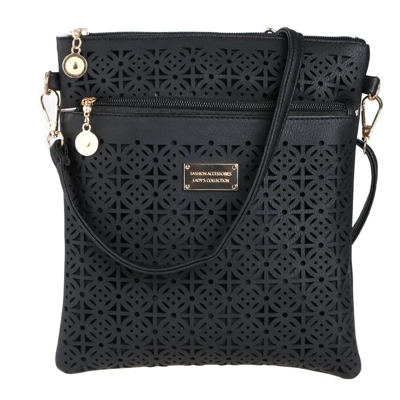 عارضة المرأة حقيبة ساع 2019 البسيطة PU الجوف خارج Crossbody حقائب السيدات الكتف محفظة و حقائب bolsas الأنثوية براثن