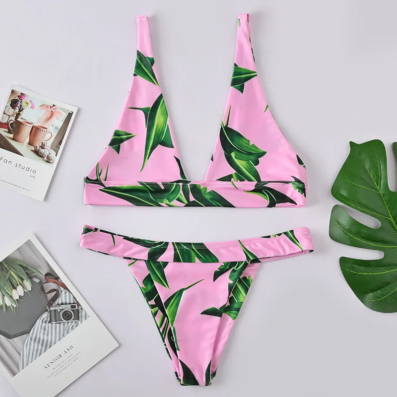 

Roseheart Summer Pink Sexy Bikini Sets Women Swimsuit Bikini Swimwear Low Waist Bathing Suit Female Brazilian Beach Style