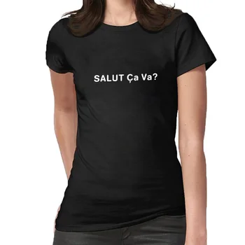 

ONSEME SALUT Ça Va Letters Women's T-shirts Cotton French Summer Female Street Style Tops Girl Power T Shirt Women 2019 Q-591