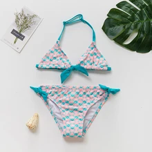 Детский купальник-бикини для девушек, 2 предмета, 4-14 лет, детский купальник, Infantil, бикини, костюм для девочек, st138