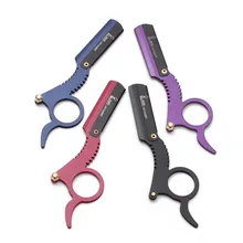 12,7 см, 1 шт., бренд AQIABI, Мужская прямая Опасная бритва, стальной нож для бритья, инструменты для удаления волос, бритва для бороды с лезвием A6111