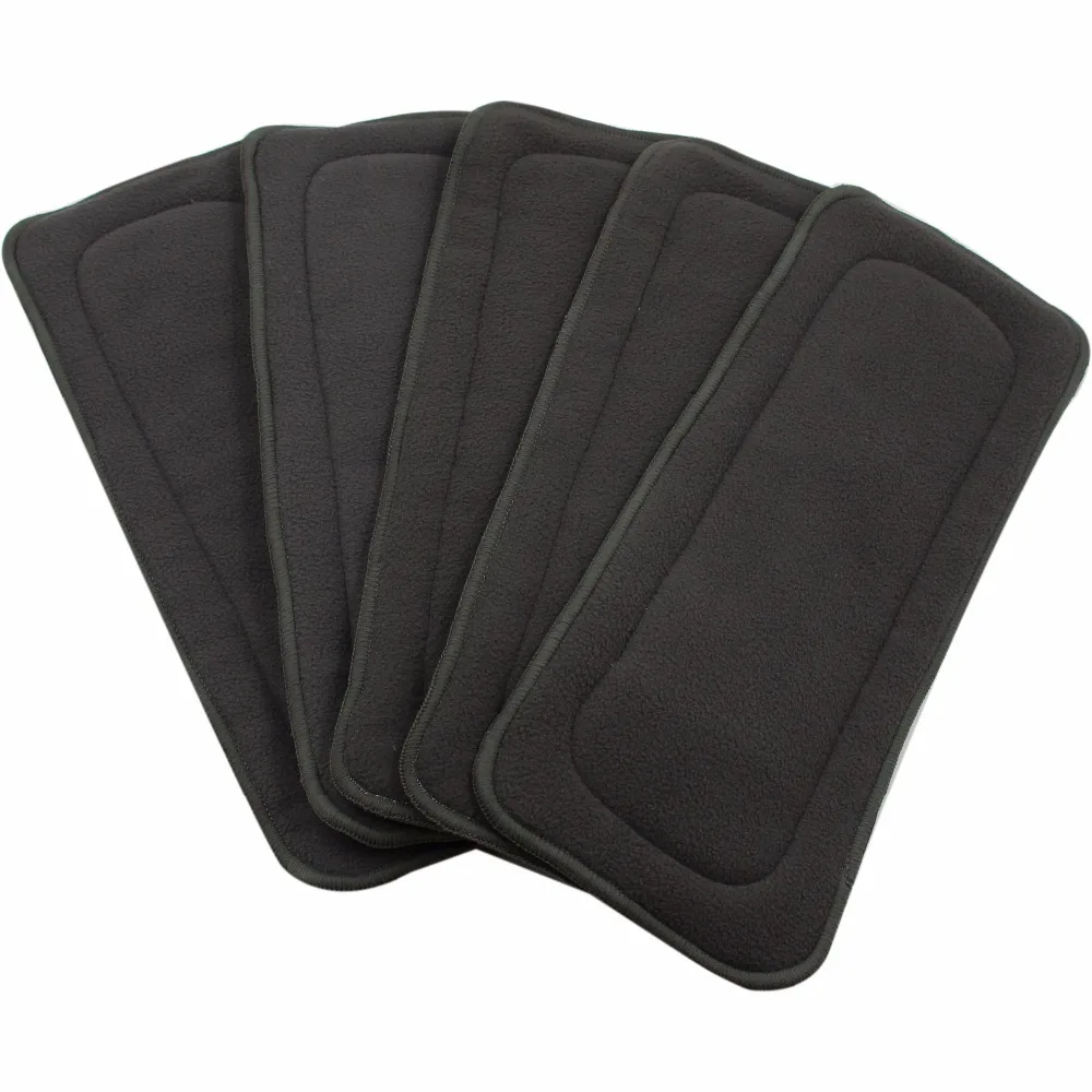 

Ohbabyka Baby Diaper Nappy Newborn Cloth Diapers Reusable Bamboo Charcoal Washable Diapers Inserts Baby Diapers Cover 5pcs/Lot