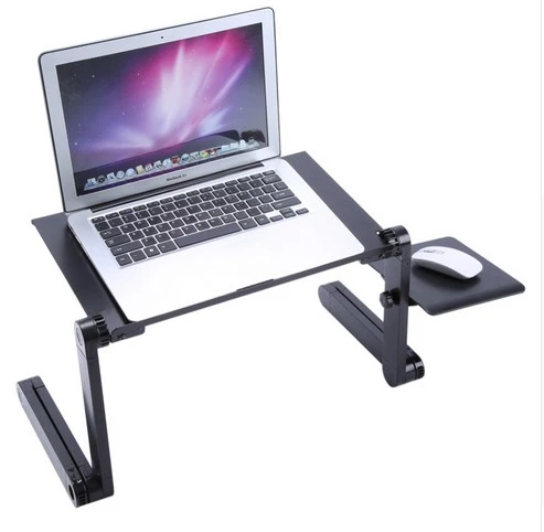 Alumiuum Alloy Laptop Table Adjustable Portable Folding Computer Desk Students Dormitory Laptop Table Stand Tray Sofa Bed