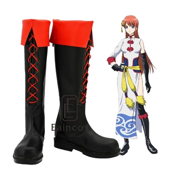

Anime Gintama Kagura Boots Cosplay Party Shoes Custom Made