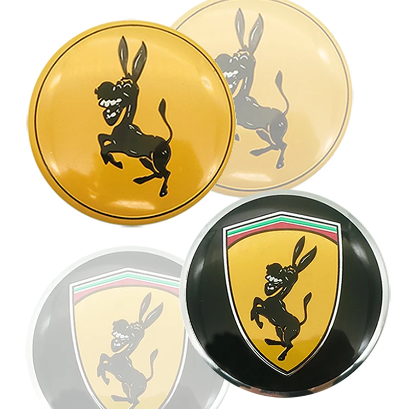 4pcs 56mm Toyota Stickers Car Steering Wheel Center Hub Cap Emblem