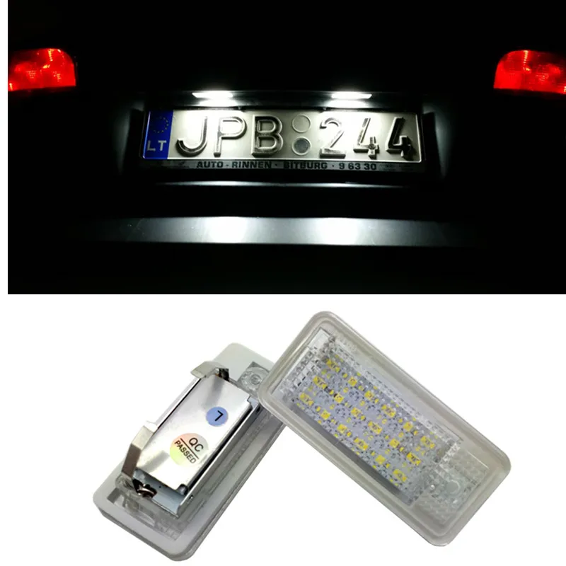 Автомобильный светодиодный номерной знак света для Audi A4 A6 C6 A3 S3 S4 B6 B7 S6 A8 S8 Rs4 Rs6 Q7 внешние аксессуары