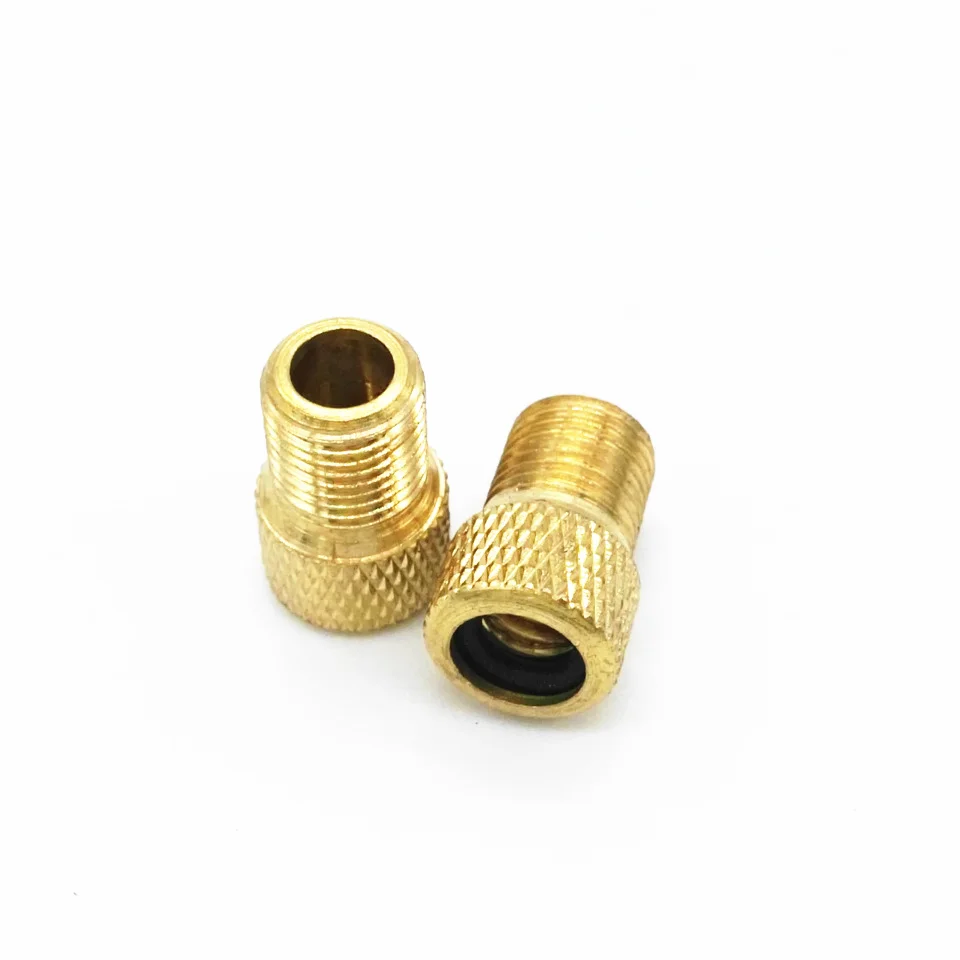 Sale Copper road bike bicycle valve adapters wind fire wheels adapters gas nozzle air valve Conversion head Converter TL0203 1