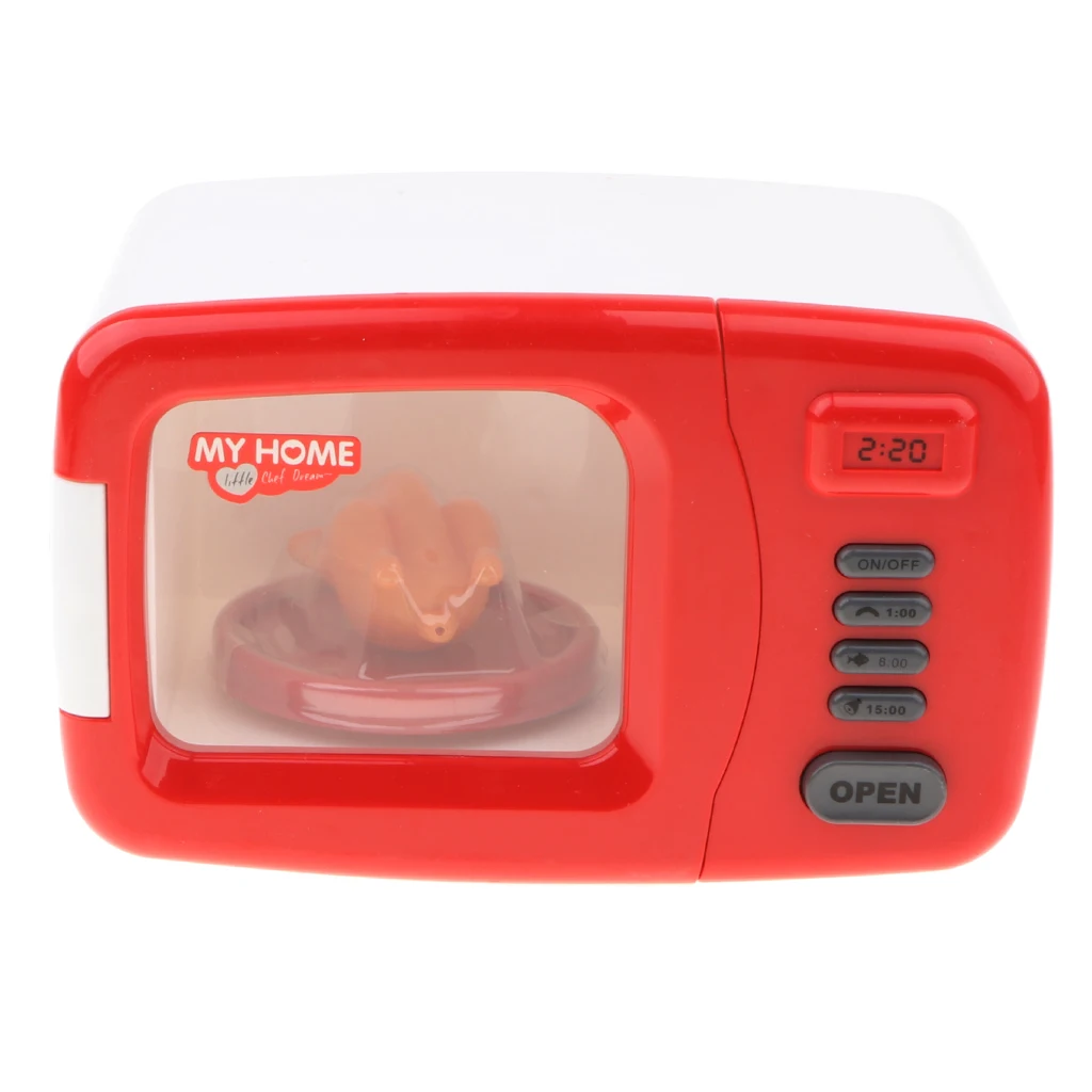 Mini Home Appliance Room/Kitchen Furniture Kids/Baby Pretend Play Educational Toy, Microwave Oven Red Color