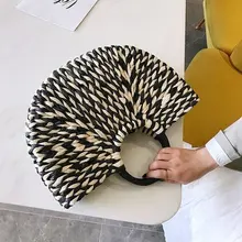 Женская тканая пляжная соломенная сумка ручной работы высокого качества, летняя Большая вместительная Ретро Повседневная летняя пляжная сумка