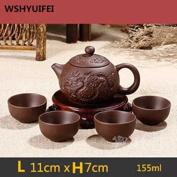 

Hot Sale Ceramic Purple Clay Tea Set Kung Fu Pot Infuser Xishi Gaiwan Teapot Serving Cup Teacup Chinese Drinkware High Quality