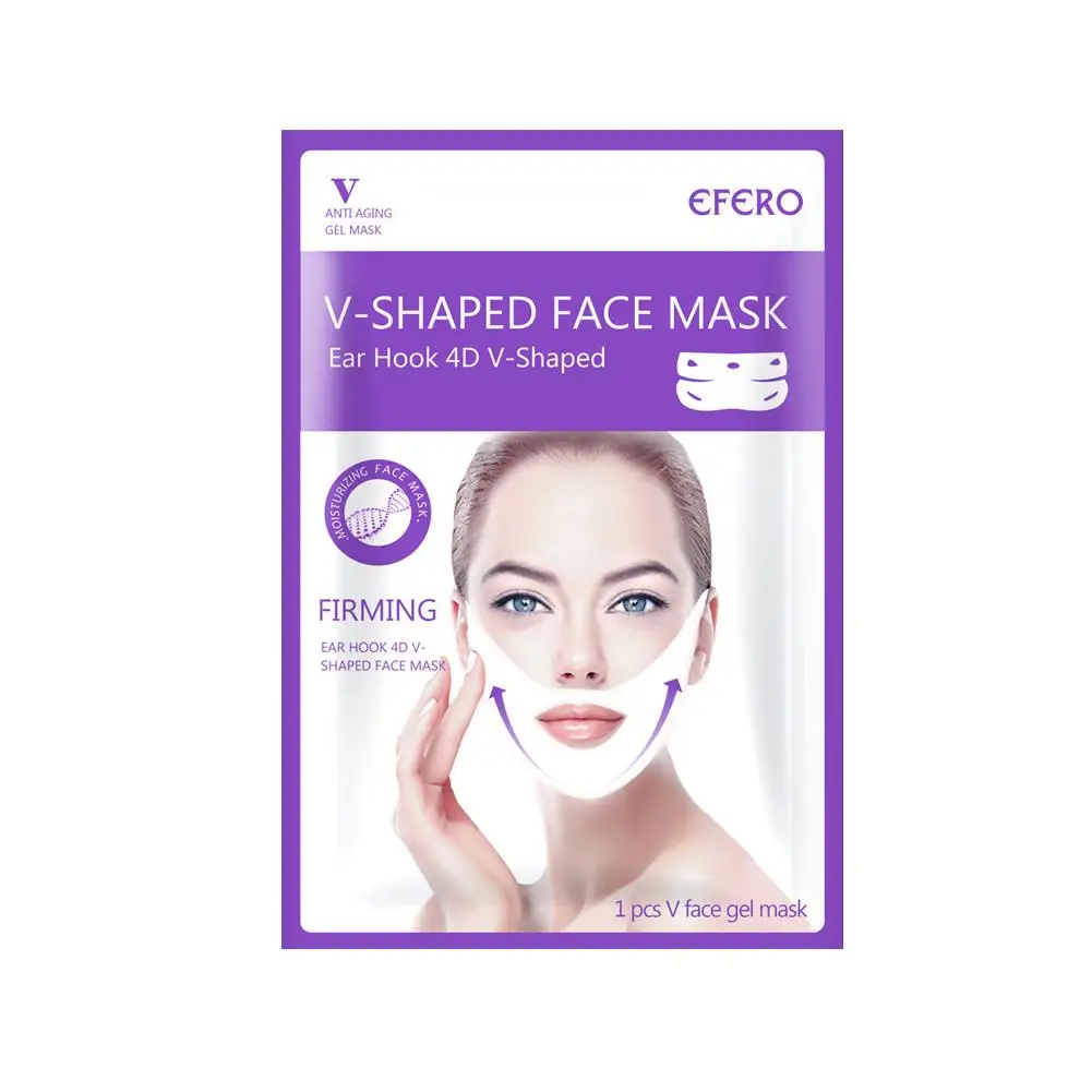 4D Double V Face Shape Tension Firming Mask Paper Slimming Face Lifting Mask Firming Thin Masseter 5