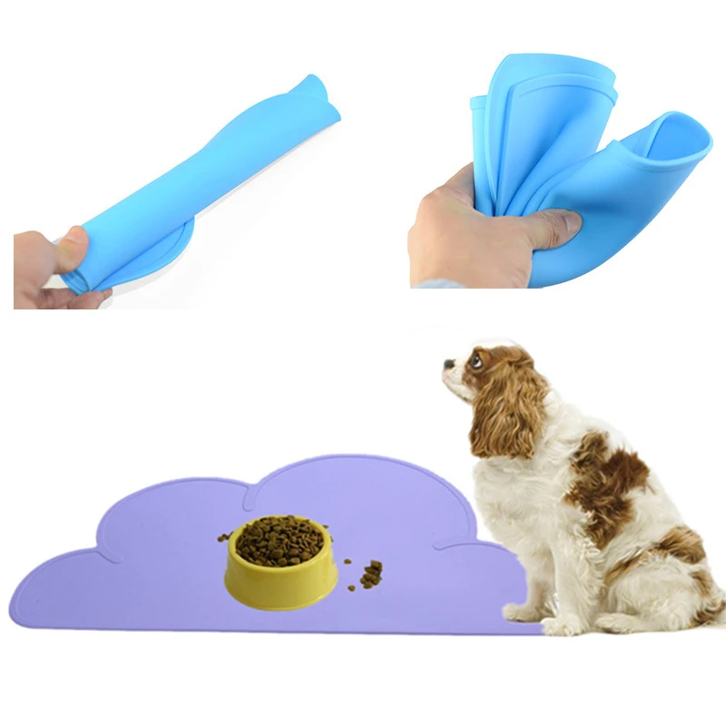 

Wipe Clean Pet Supplies Pet Dog Puppy Cat Feeding Mat Pad Cute Silicone Bed Dish Bowl Food Water Feed Placemat
