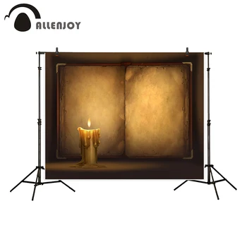 

Allenjoy photography backdrop fairy tale book vintage candle night kid magic background photo studio