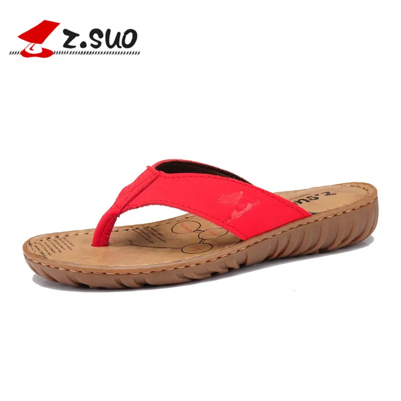 High Quality 2017 Summer Genuine Cow Leather Women Beach Flip Flops Woman Casual Slippers Sandals Rose Red Flat Shoes Size 35-41 new chinese ethnic style high heels string bead wedges slippers genuine cow leather flip flops woman summer casual shoes 34 39