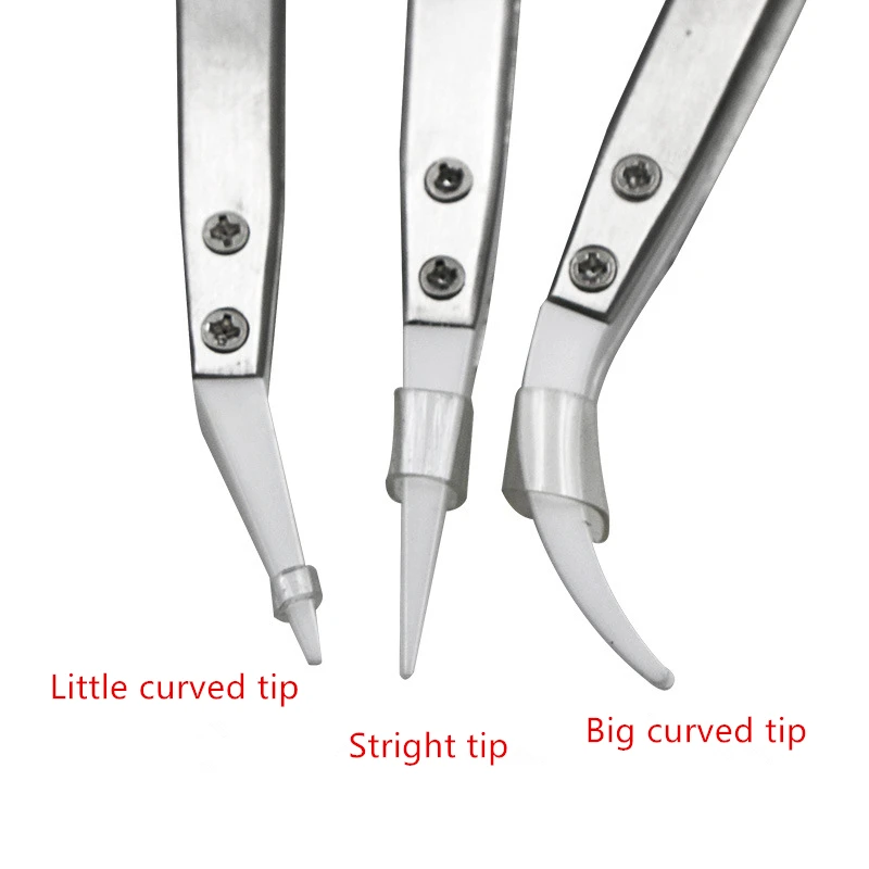 3pc набор антистатические керамика Tweezers электронная сигарета изогнутые пинцеты с изолированной острым прямо изогнутый кончик Repair Tool