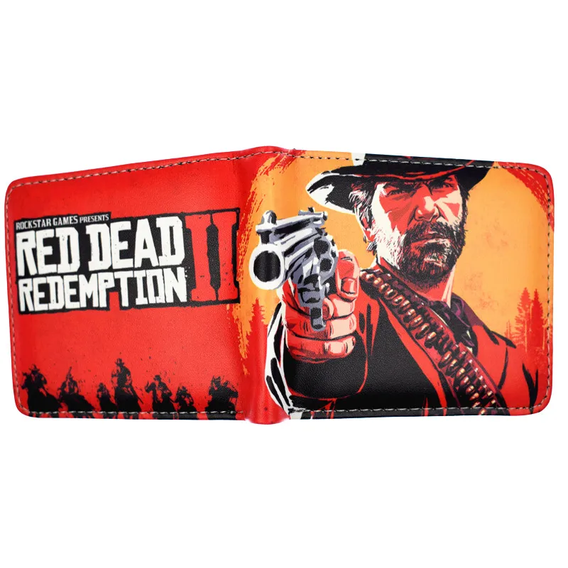 Game Red Dead Redemption 2 Wallet Men's Short Purse with Coin Pocket wallets for teens Wallets