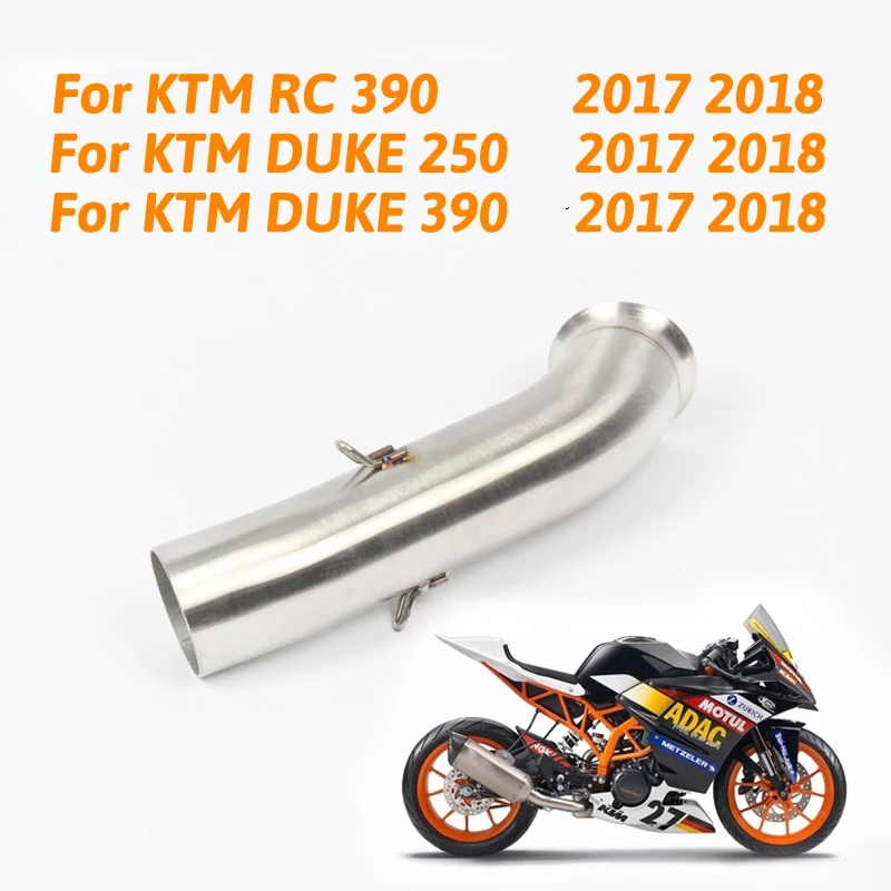 Motorcycle Exhaust Muffler Silencer Middle Link Pipe For KTM DUKE 390