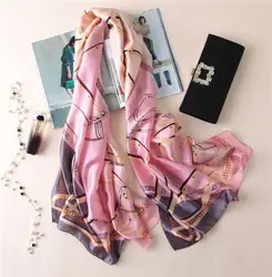 Шелковый шарф для женщин, Весенняя летняя Пашмина, женские шали и обертывания, Женский хиджаб, пляжный солнцезащитный козырек, новинка 2019