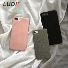 LUDI Luxury Nubuck Suede Leather Case For iphone 5/5s/SE/6/6s/7/8Plus iphone XR/X/8/XS MAX case leather Official Ultrathin Soft
