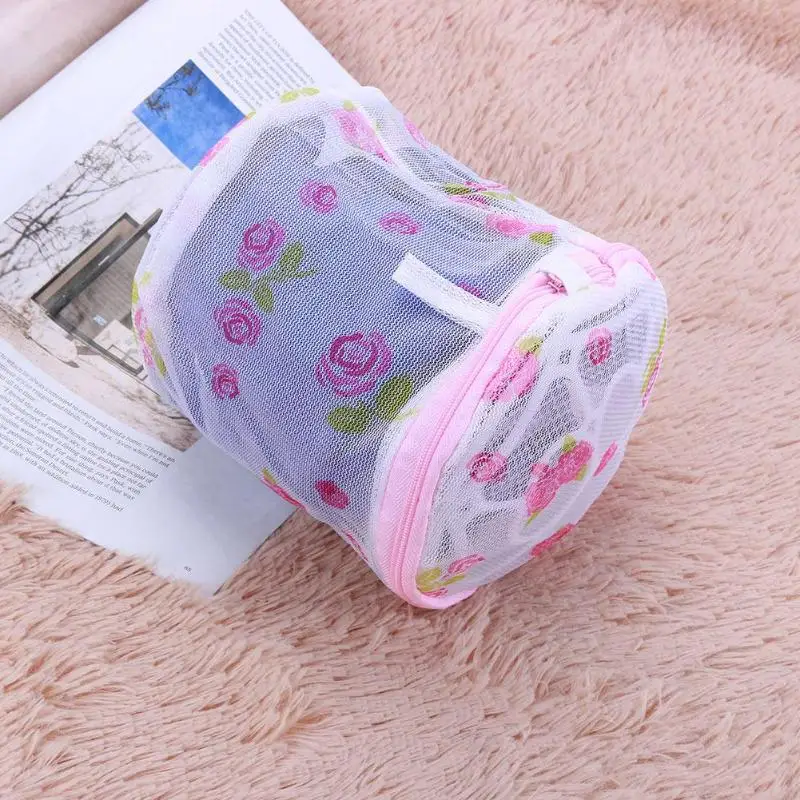 1Pcs Zippered Mesh Laundry Washing Bag Foldable Lingerie Bra Socks Underwear Washing Machine Clothes Protection Net Bags Storage