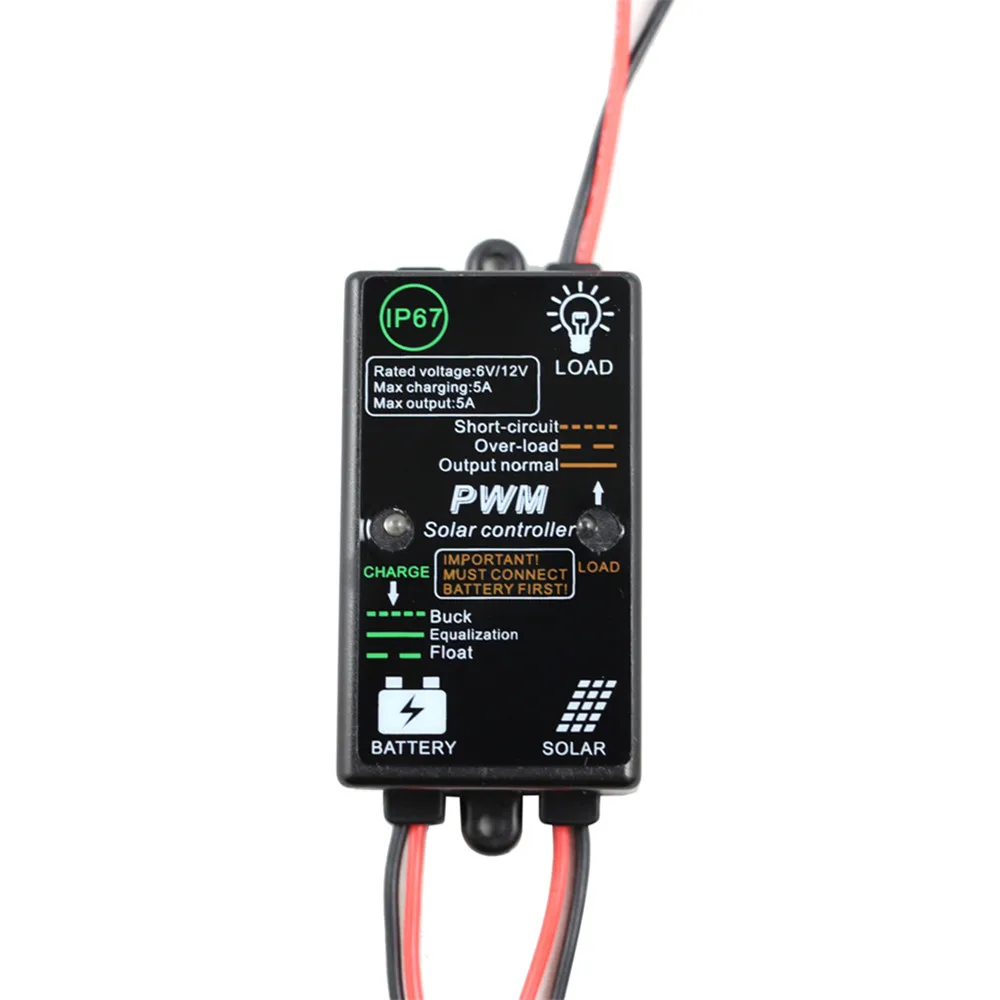 

Controller Solar Controller Photovoltaic System Mini Street Light Controller 5A 12V Charging Discharge For Multi-Channel Solar