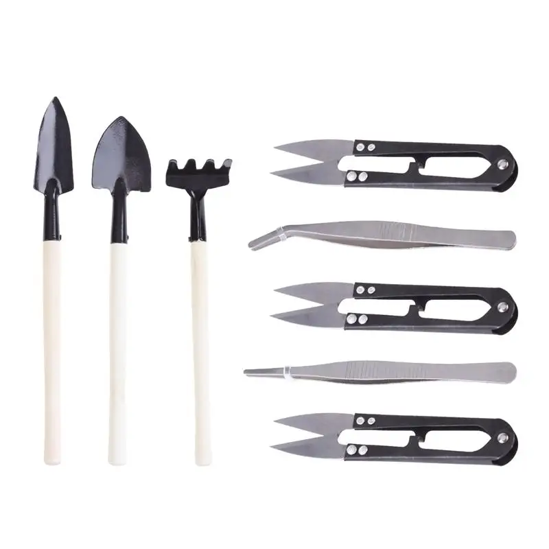 

8Pcs Bonsai Set Kit Garden Tool Bud and Leaf Trimmer Set Mini Garden Hand Tools