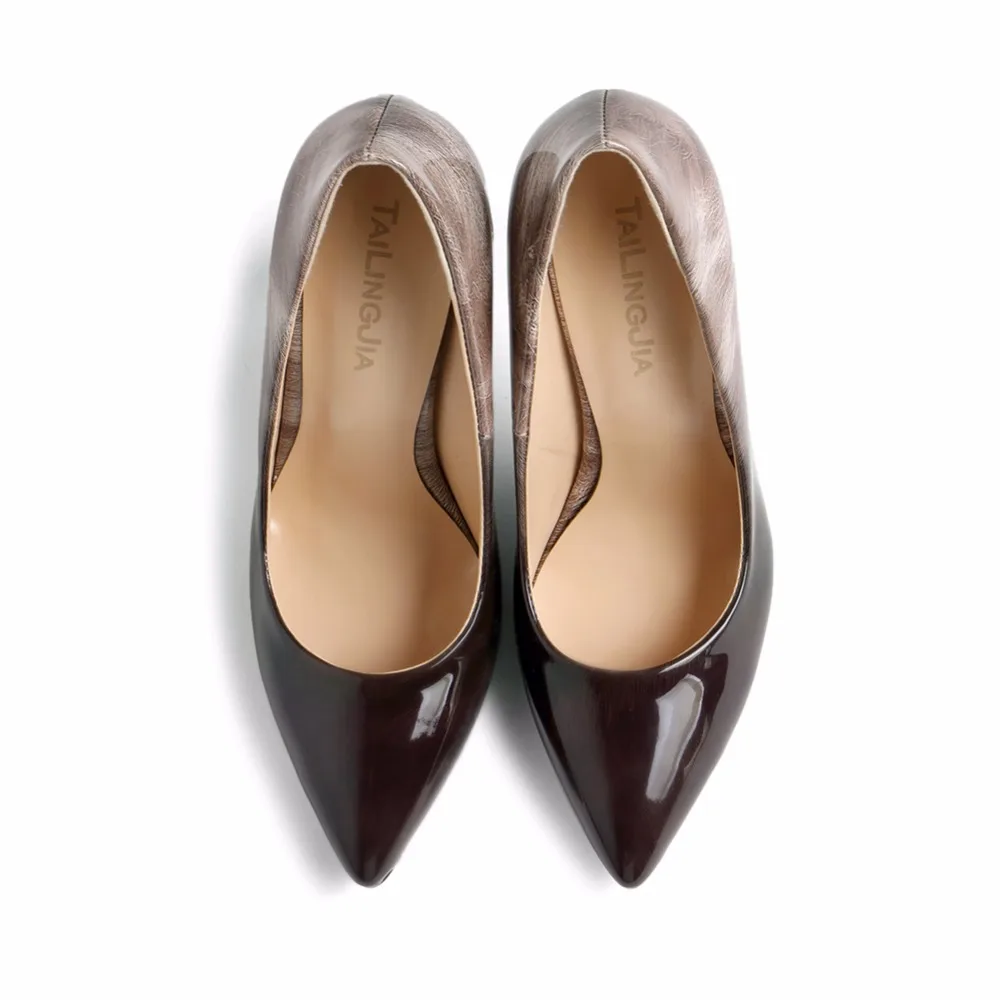 women high heel pumps pointed toe heels dress shoes black bottom (18)