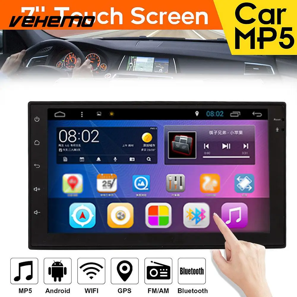 

Vehemo Touch Screen Car GPS MP5 Player 3G AP Hotspot Portable AM FM Bluetooth Premium OBD Display