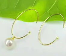 مجوهرات النبيلة 18 كيلو الصلبة الذهب الدوائر الاكسسوارات القرط(China)