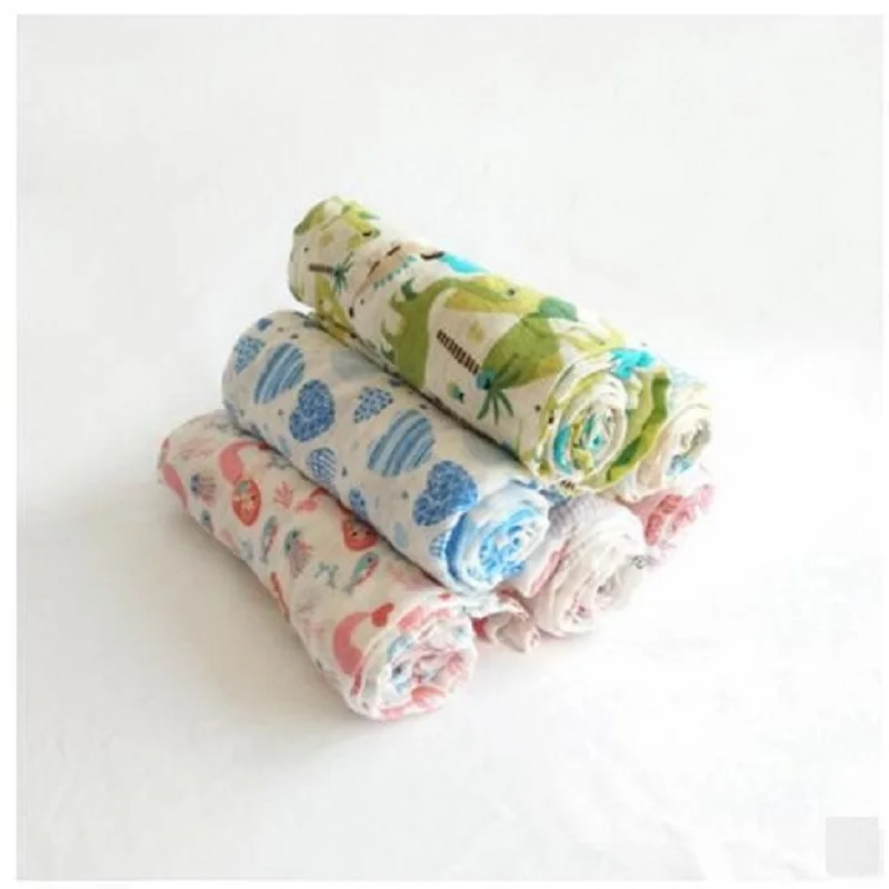 

Infant Wrap Miracle Baby Summer Newborn Towel Swaddle High Quality Baby Multi-use Cotton Single Layer Blanket 100X140cm 150G