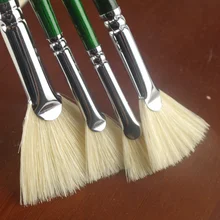 3 шт. в хвост вентилятора ручка щетинки щетки гуашь, акварель ручка акварельной живописи волос Акриловая Живопись pen