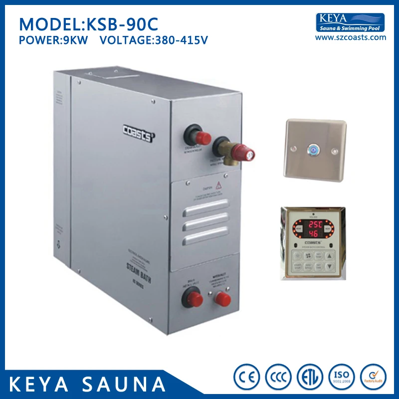 

update Coasts 9KW/380-415v/50-60HZ Electric Steam Generator for Sauna