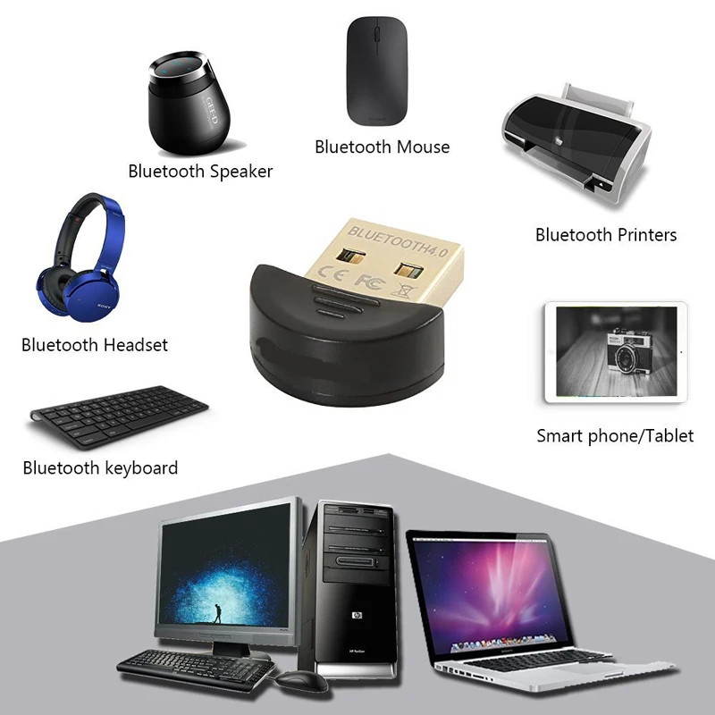 Мини USB Bluetooth адаптер V 4 0 двойного режима ключ беспроводной приемник компьютерный