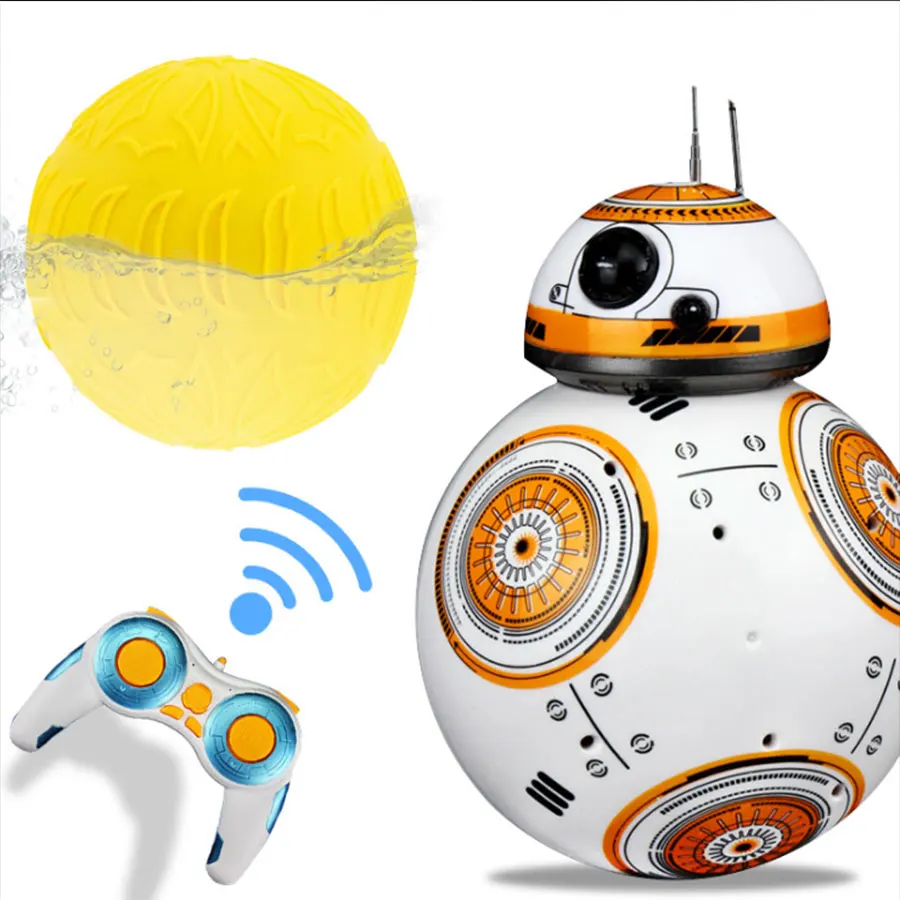 

Star Wars 17cm Star Wars Upgrade RC BB-8 Robot remote control BB8 robot intelligent with sound RC Ball kid gift boy toys