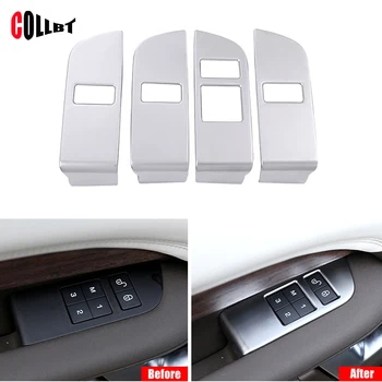 

ABS Chrome Car Child Safety Door Lock Switch Panel Cover Trim For Land Rover Discovery 5 2017