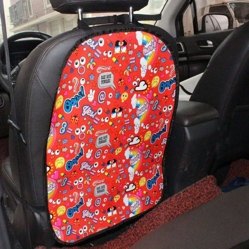 Car Care Seat Back Protector Case Cover Auto Accessories Children Kick Mat Clean Cartoon Anti-kick Pad car seat protector