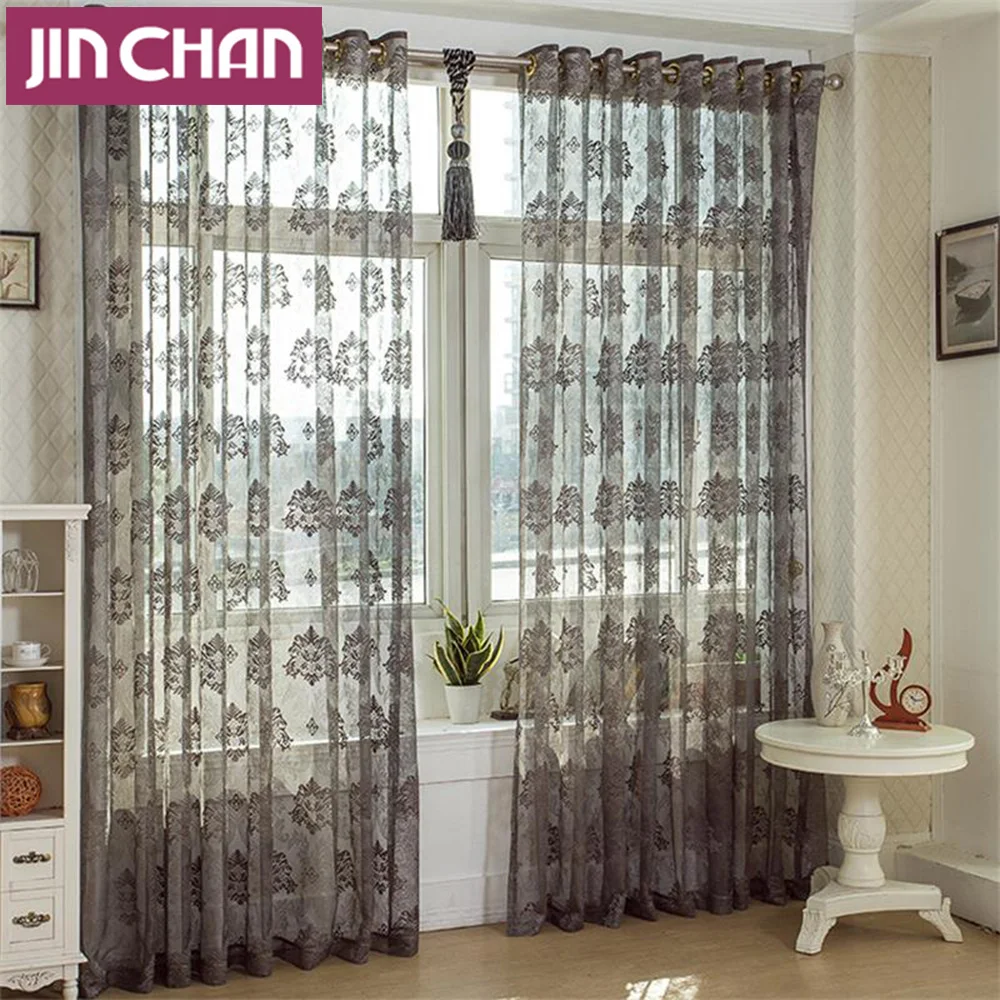 Online kopen wholesale grijs sheer gordijnen uit china grijs sheer ...