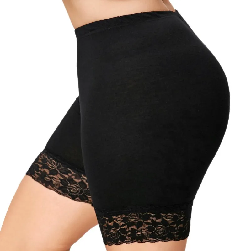 

ROPALIA Women Lace Anti Emptied Underwear Safety Short Pants Plus Size 5XL High Elastic Waist Short Boxer Shorty Fashion Pants