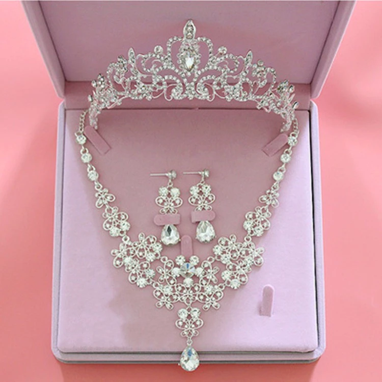 Details about Wedding Bridal Crystal Rhinestone Necklace Earrings Crown Tiara Jewelry Set Details about Wedding Bridal Crystal Rhinestone Necklace Earrings Crown Tiara Jewelry Set