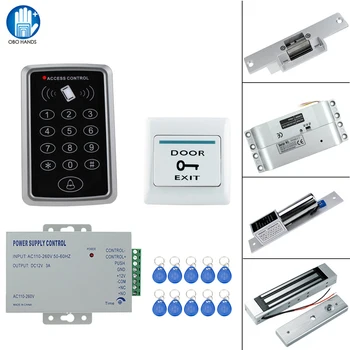 

Full Access Control System Kit Set RFID Standalone Controller with 180KG Magnetic Lock/Bolt Lock +12VDC Power Supply 1000 users