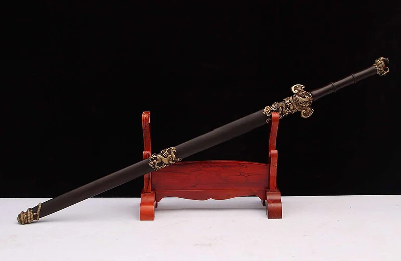 

H-Quality Handmade Home Derocaton Damascus Folded Steel Full Tang Blade Fine Hand Polished Collecation Sword Han Dynasty Sword