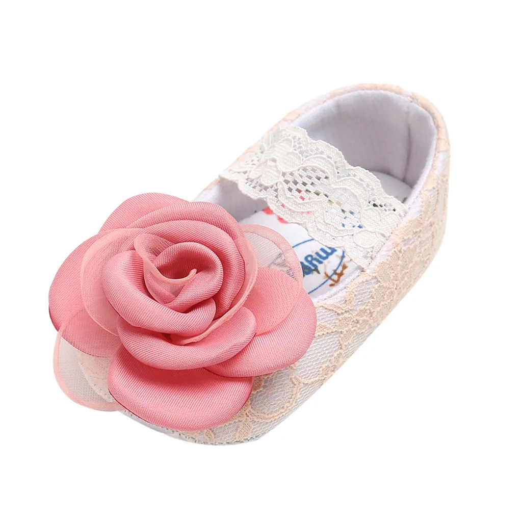 Обувь для маленьких девочек; хлопковая обувь с розовым кружевом; симпатичная обувь принцессы; не завязывается; обувь для малышей; модная детская обувь для первых ходунков